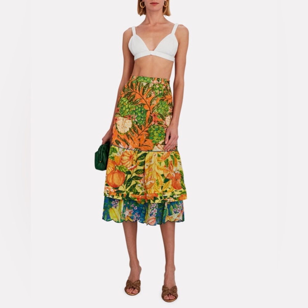 FARM Rio Caipirinha Tiered Cotton Midi Skirt Small
Style Number: 300657 - Picture 2 of 12
